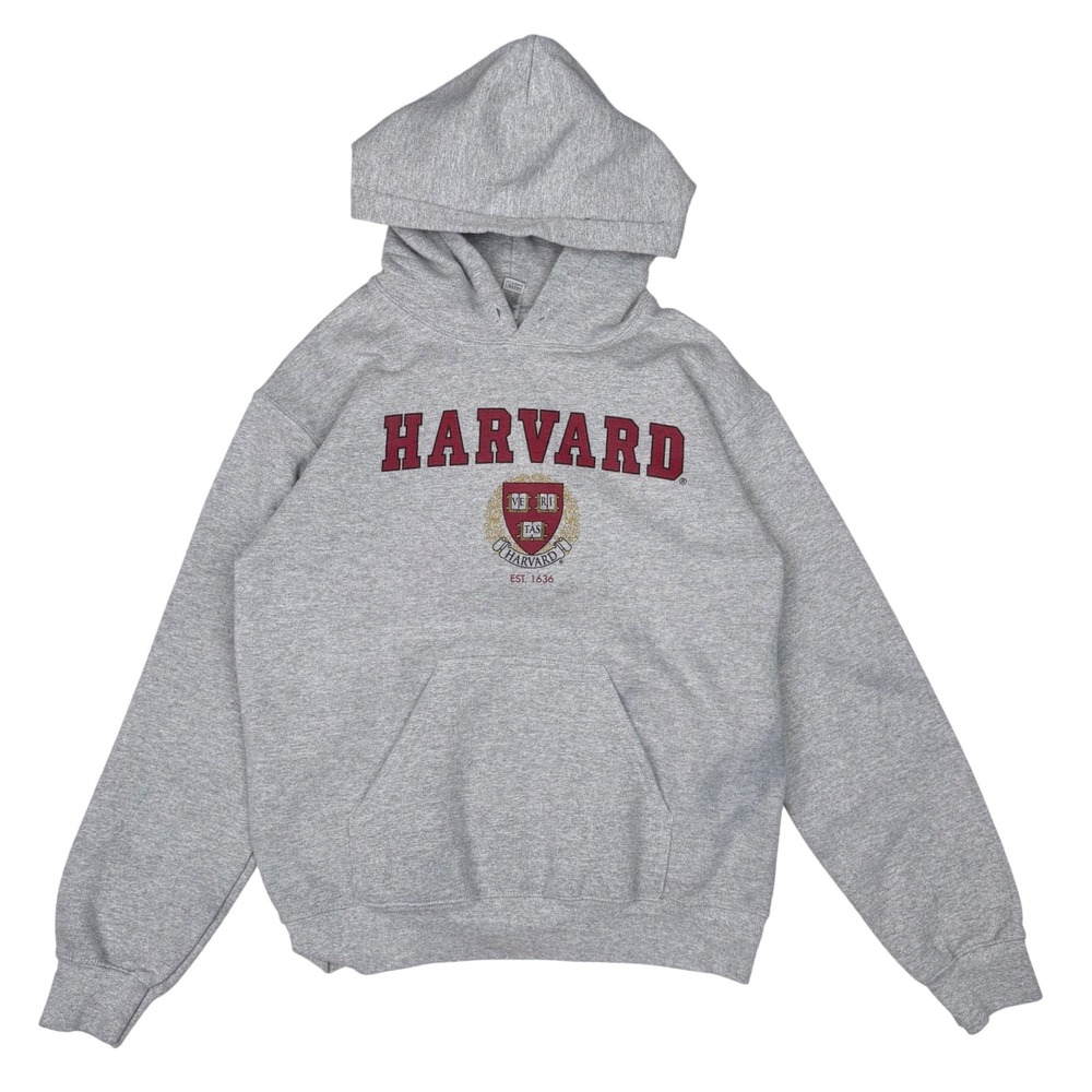 Harvard Hoodie Heather‎ Grey Collegiate Ivy League Preppy Streetwear Size M